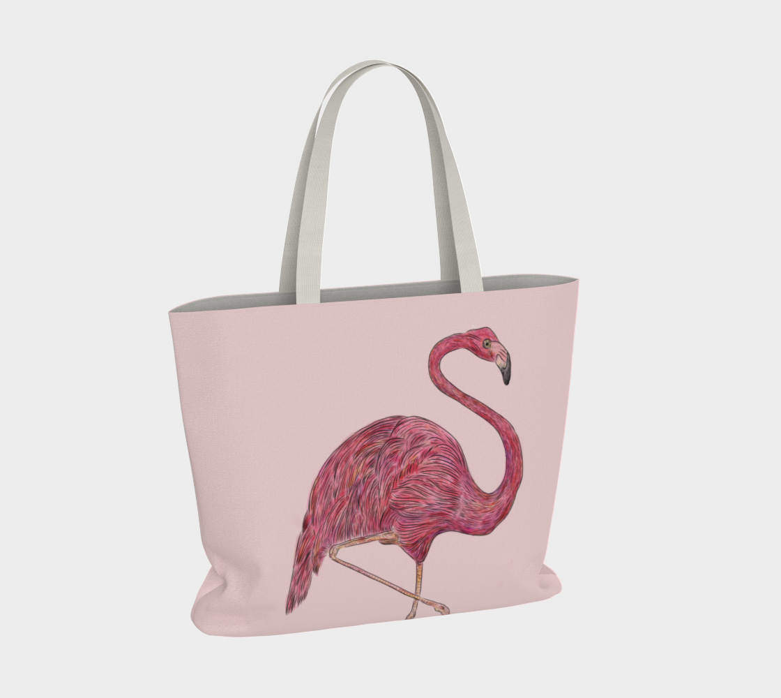 large flamingo tote