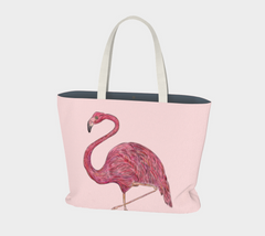 large flamingo tote