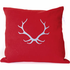 Antlers Merino Wool Throw Pillow.