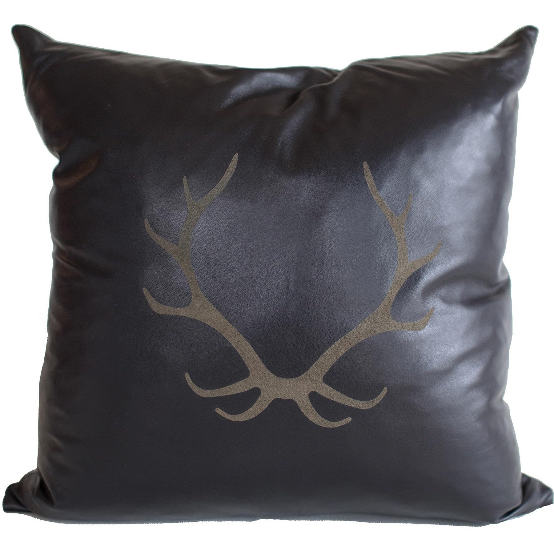 Cabin Leather Throw Pillow.